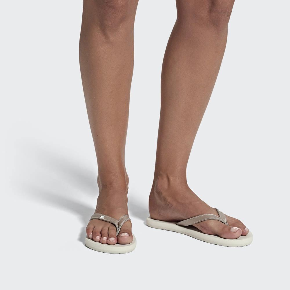 Adidas Eezay Chancletas Blancos Para Mujer (MX-69745)
